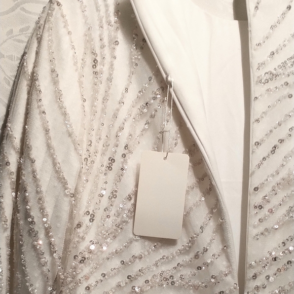 Wedding Gown MOB or SOB Custom Made Size M Beaded Ball Gown Modest Style Long - Picture 2 of 5